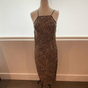 Leopard midi dress
